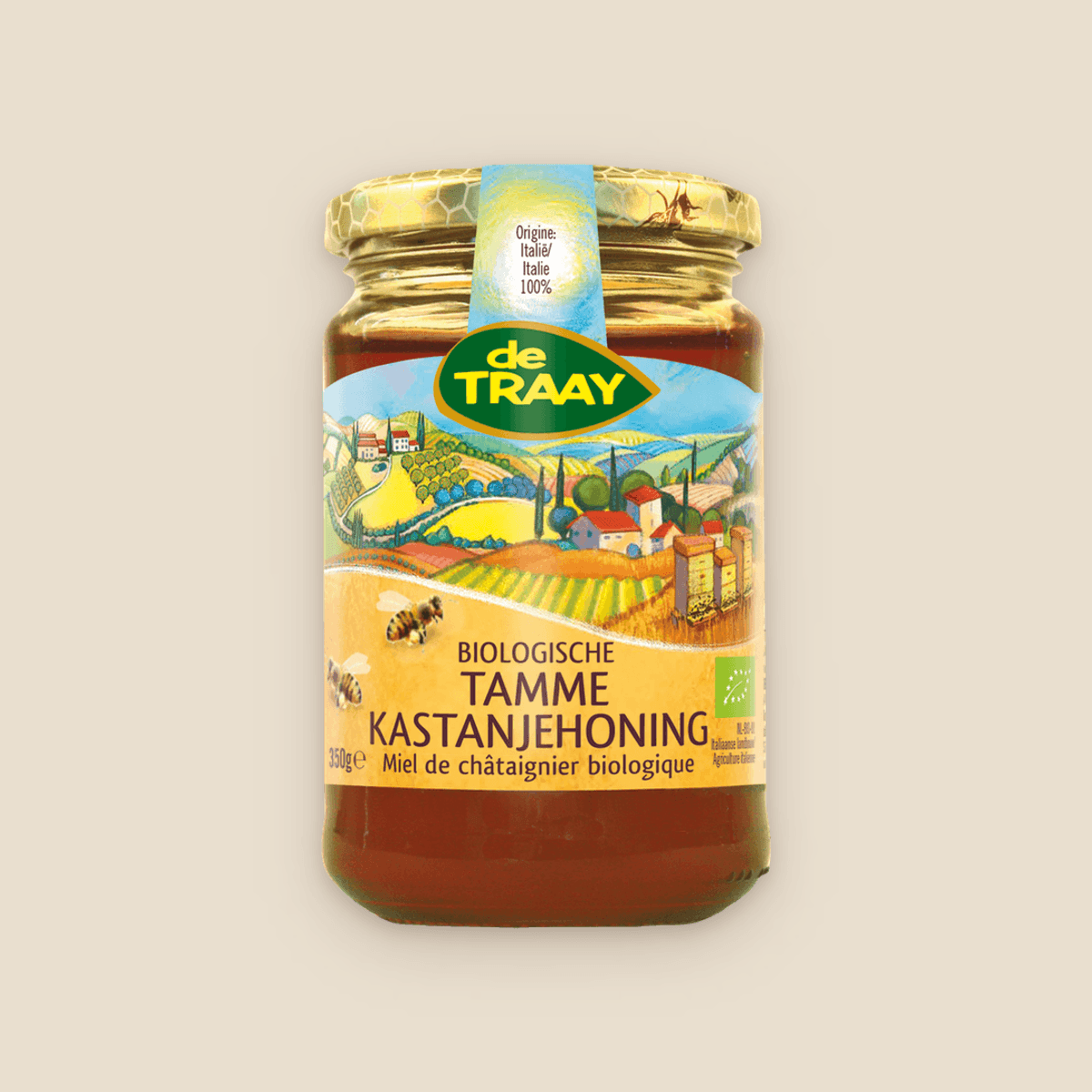 Pot tamme kastanjehoning van De Traay